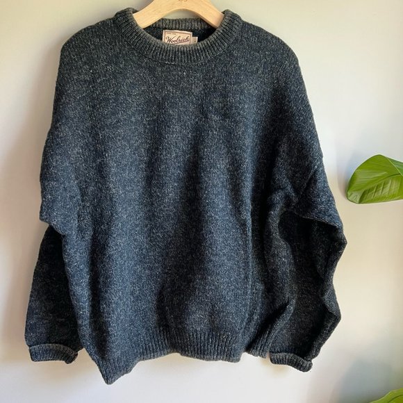 Woolrich Sweaters Vintage Woolrich Navy Wool Crewneck Sweater Size